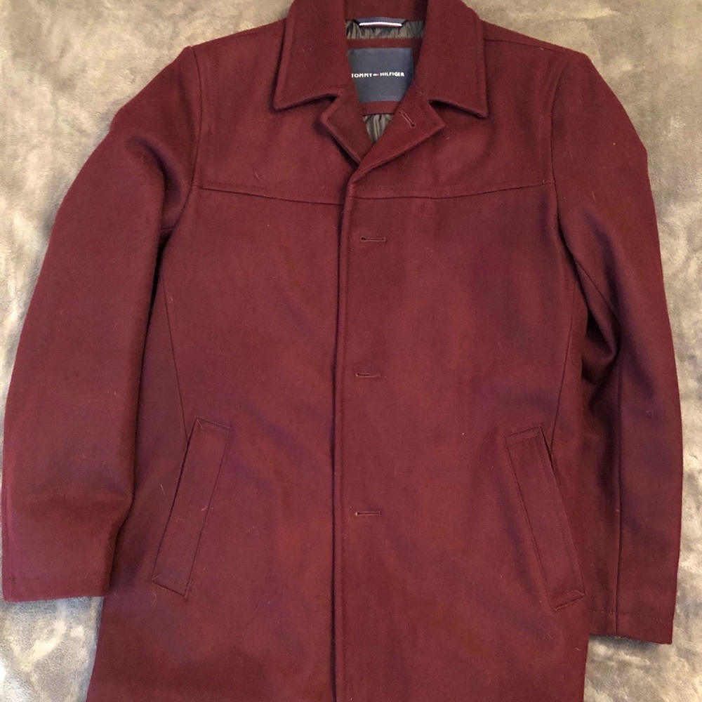 Tommy Hilfiger wool coat w/ quilted lining, Mens Large (est. 44R)